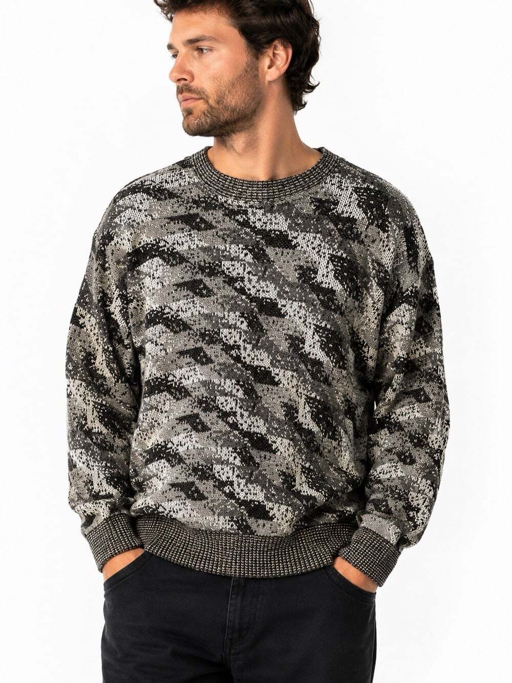 Mondo di Marco Vintage 80/90’s Italy Men’s XXL 56 Abstract Knit Sweater